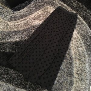 H&M Black Polka Dot Maxi Skirt